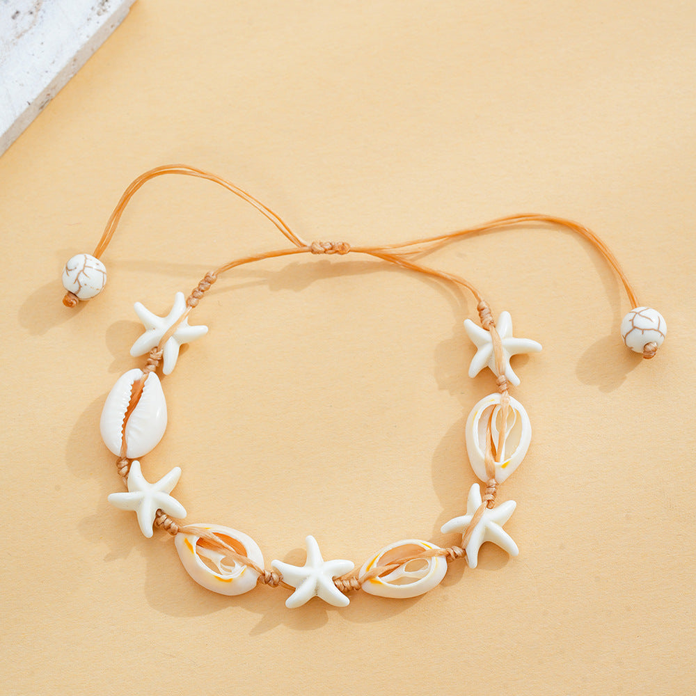 Hand-woven Starfish Shell Bracelet