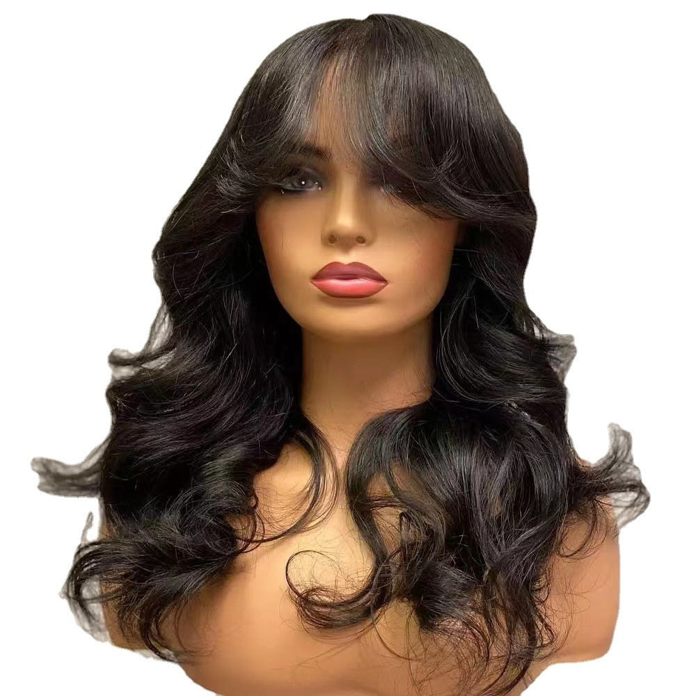 Fashion Wig Women's Long Curly Hair With Bangs